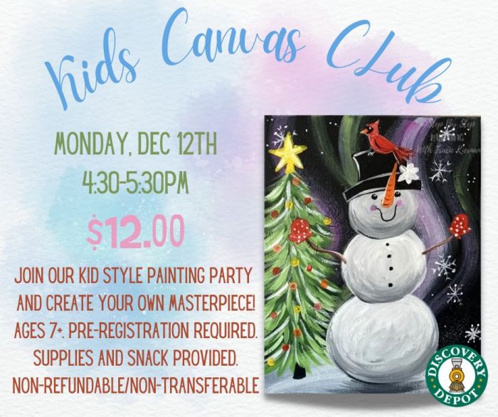 Kids Canvas Club December